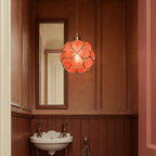 Petal Glow Stained Glass Pendant Light With Floral Bloom Motif