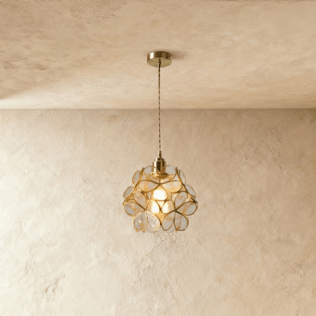 Petal Glow Stained Glass Pendant Light With Floral Bloom Motif