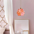 Petal Glow Stained Glass Pendant Light With Floral Bloom Motif