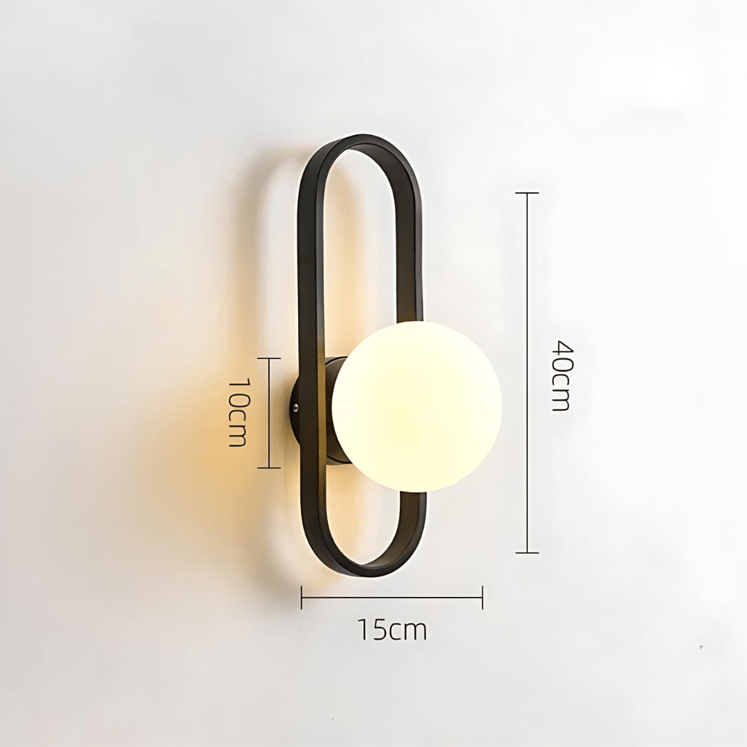 Vägglampa i frostat glas, Aurelin-kollektionen, upp- och nedåtriktat ljus
