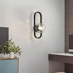 Vägglampa i frostat glas, Aurelin-kollektionen, upp- och nedåtriktat ljus