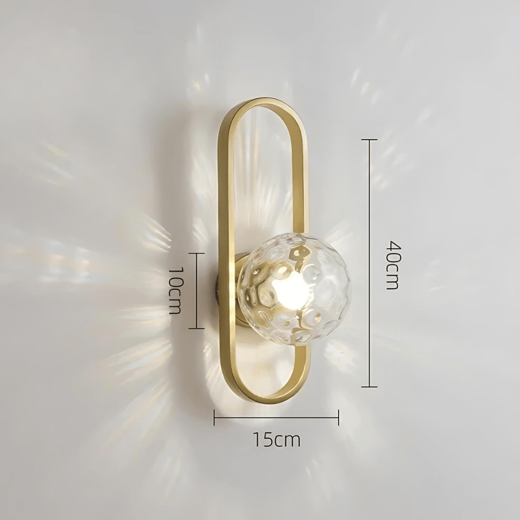 Vägglampa i frostat glas, Aurelin-kollektionen, upp- och nedåtriktat ljus