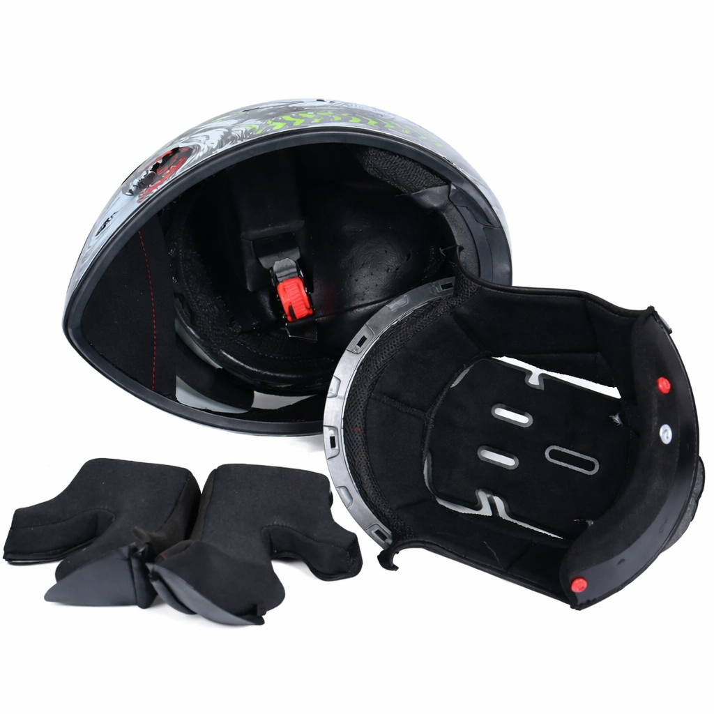 Capacete integral de motociclista com viseira dupla, certificado DOT, preparado para o inverno