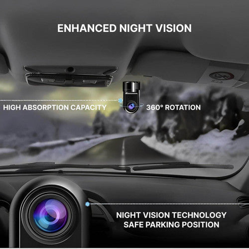 Telecamera per auto intelligente Cirro AI con registrazione in loop, GPS e visione notturna