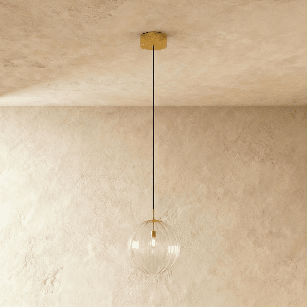 AuraSphere Glass Orb Pendant Light With Colored Shade