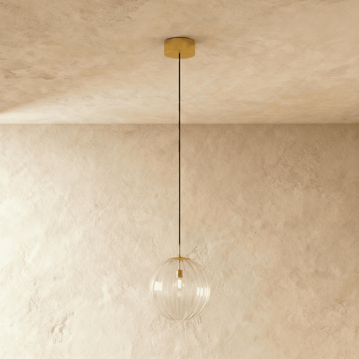 AuraSphere Glass Orb Pendant Light With Colored Shade