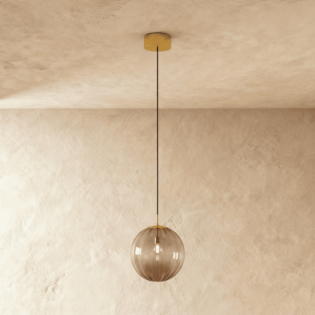 AuraSphere Glass Orb Pendant Light With Colored Shade