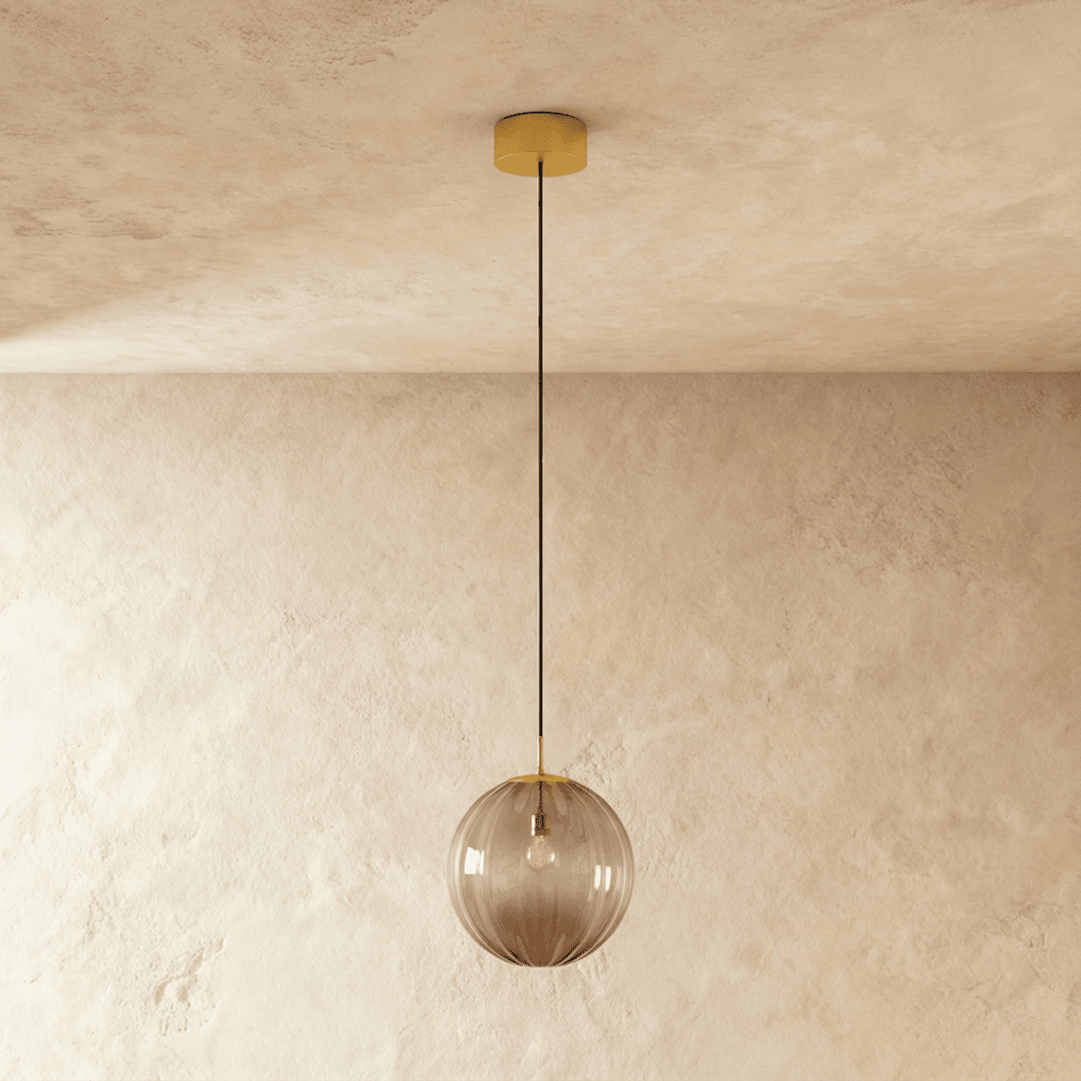 AuraSphere Glass Orb Pendant Light With Colored Shade