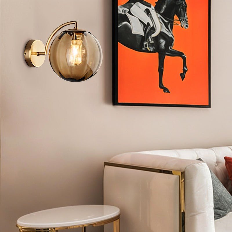Aurelia skleněná nástěnná lampa s barevným skleněným stínidlem  