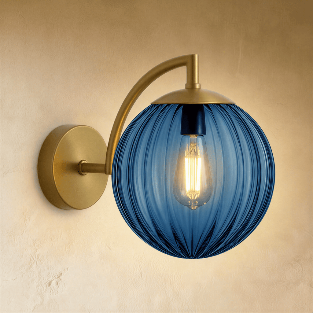 Aurelia skleněná nástěnná lampa s barevným skleněným stínidlem  