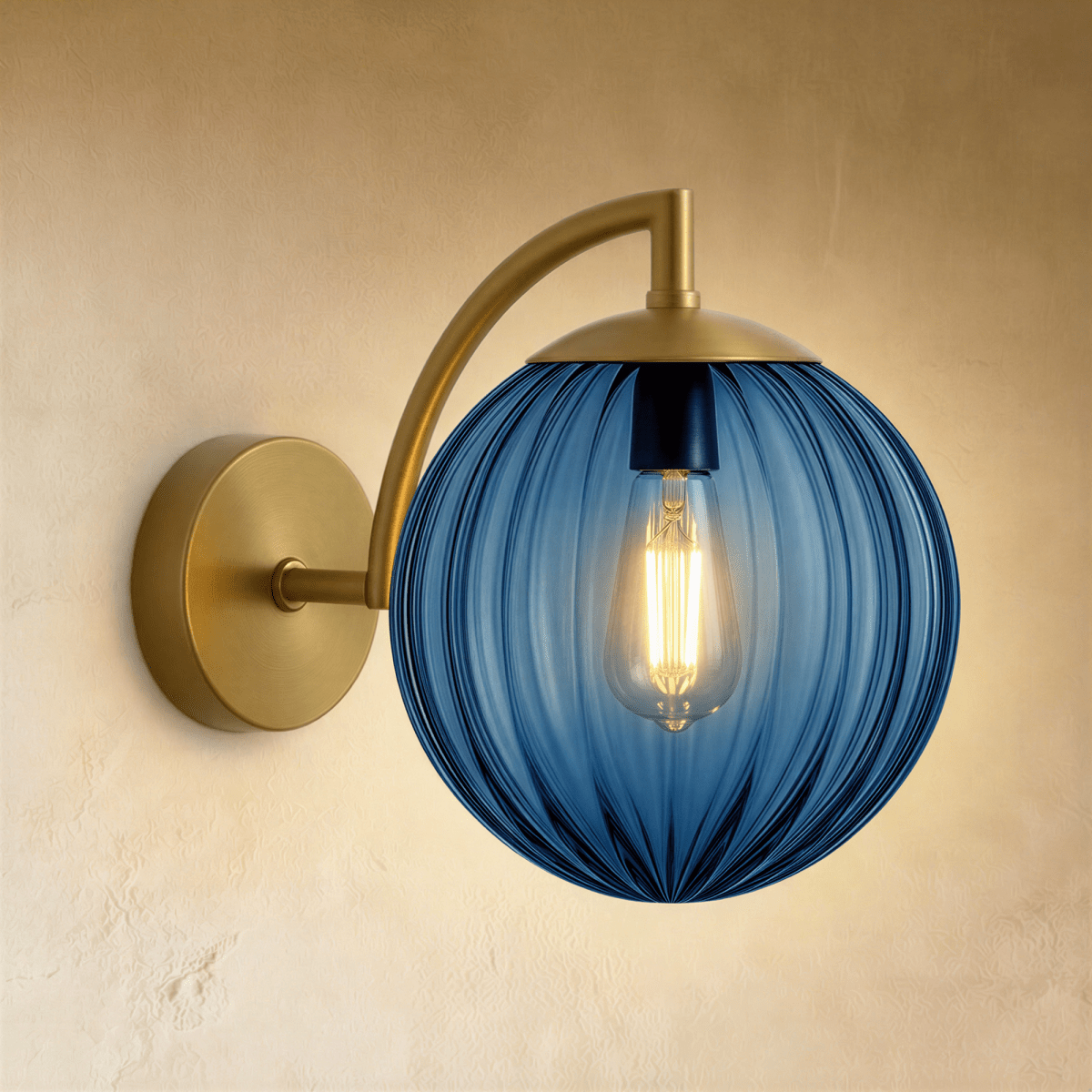 Aurelia skleněná nástěnná lampa s barevným skleněným stínidlem  