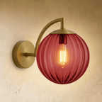 Aurelia skleněná nástěnná lampa s barevným skleněným stínidlem  