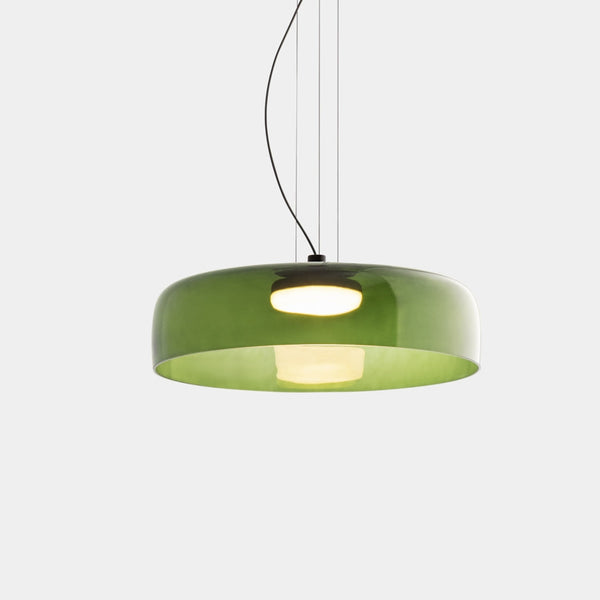 FjordLumen glazen hanglamp, warme ledgloed, ontwerp met meerdere niveaus
