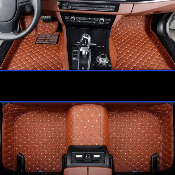 Car & SUV Floor Mats, Vegan Leather with Memory Foam Cushioning