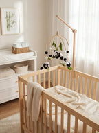 Natural Wood Crib Mobile To Calm Your Baby At Bedtime