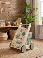 Kompakter Lauflernwagen aus Holz im nordischen Design | Fioriscas