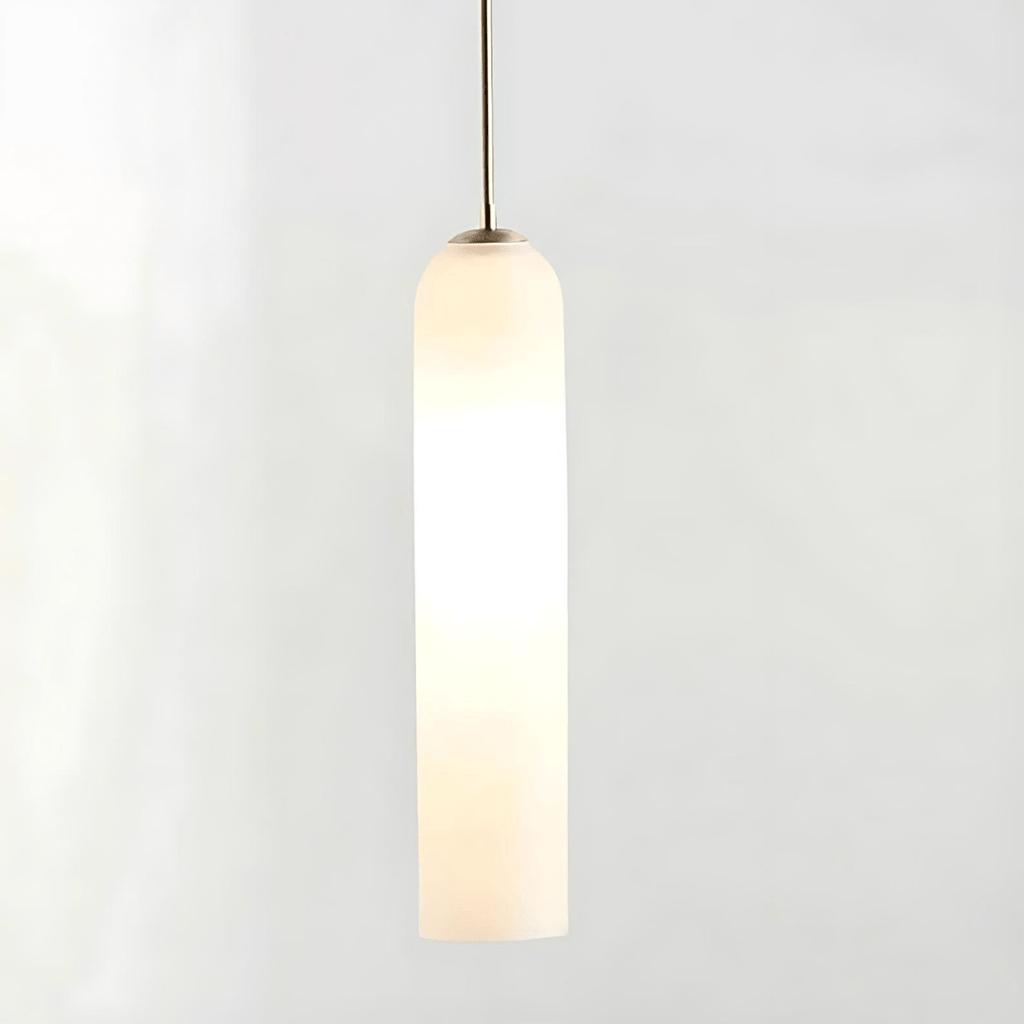 Suspension en verre Liora avec finition en métal poli