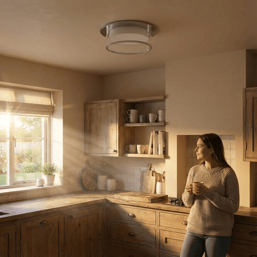 LumenAura slank LED-downlight med akrylskärm i guld- och silverfinish