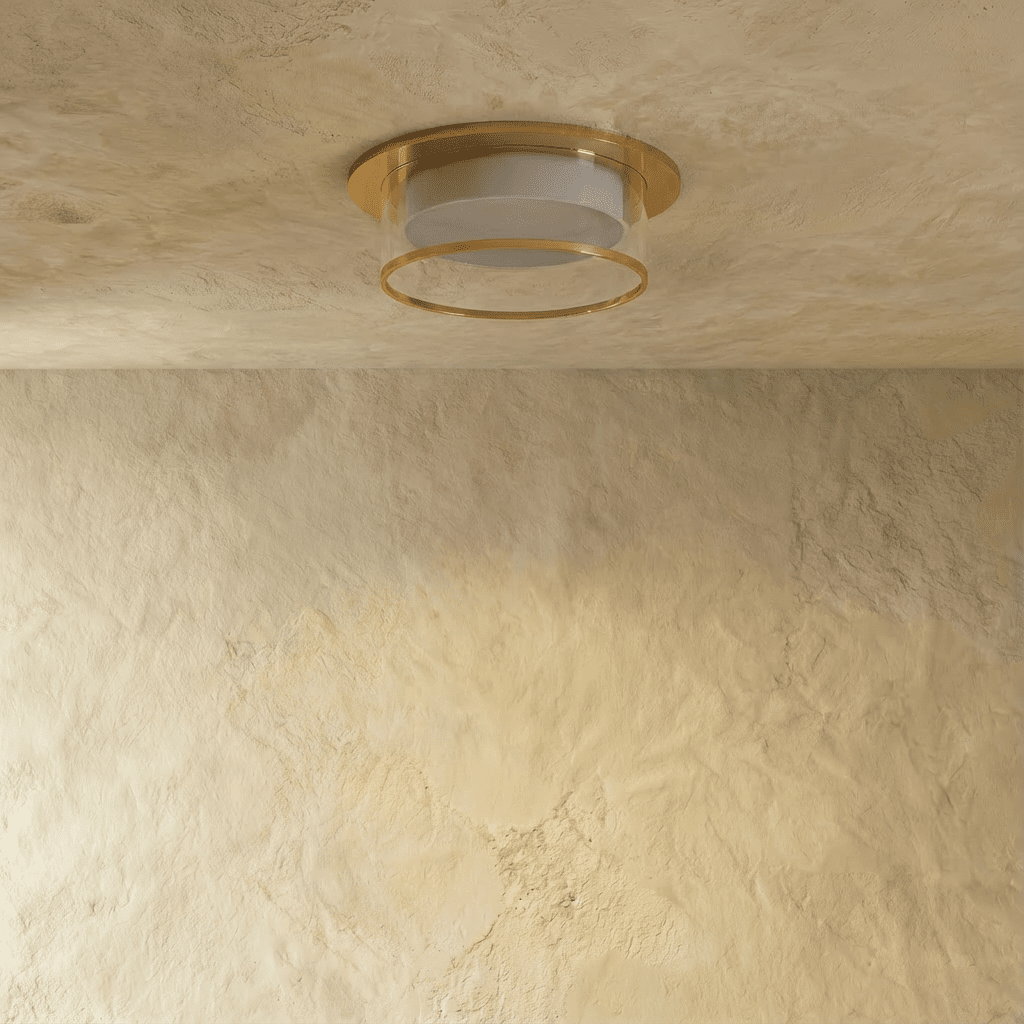 LumenAura slank LED-downlight med akrylskärm i guld- och silverfinish