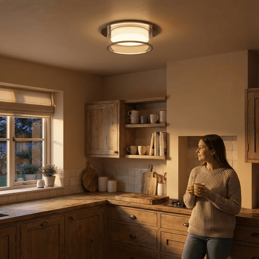 LumenAura slank LED-downlight med akrylskärm i guld- och silverfinish