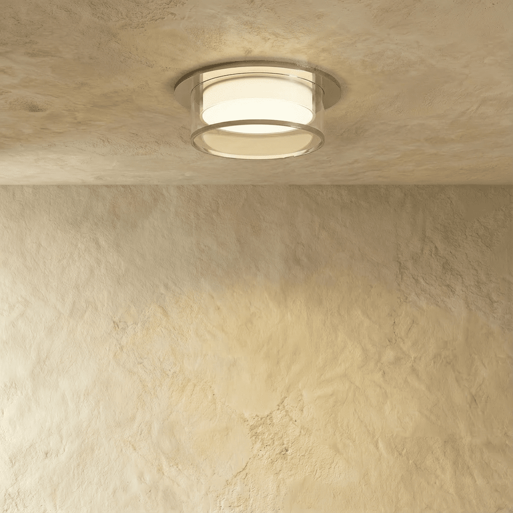 LumenAura slank LED-downlight med akrylskärm i guld- och silverfinish
