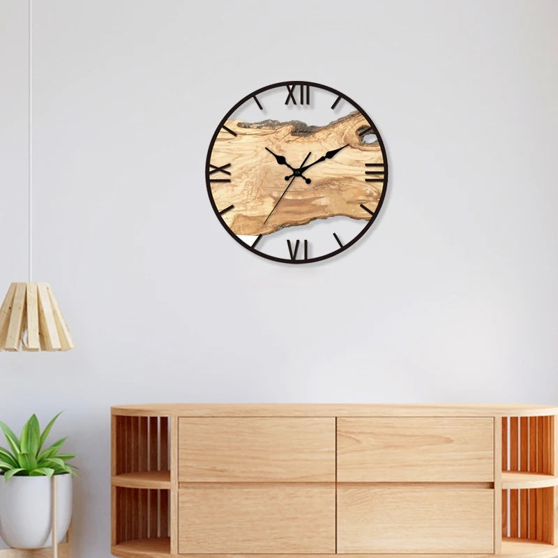 Nástěnné hodiny AstraLume Round s průhledným akrylovým ciferníkem, minimalistický design