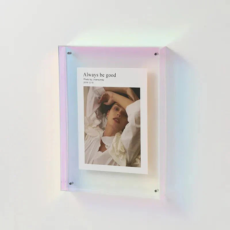 Acrylic Photo Frame for Wall Display, NovaGlass Multicolor Design