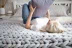 VeloraLoom Chunky Knit Throw Blanket for Sofa & Bed, Warm Soft