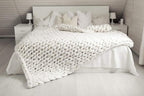 VeloraLoom Chunky Knit Throw Blanket for Sofa & Bed, Warm Soft