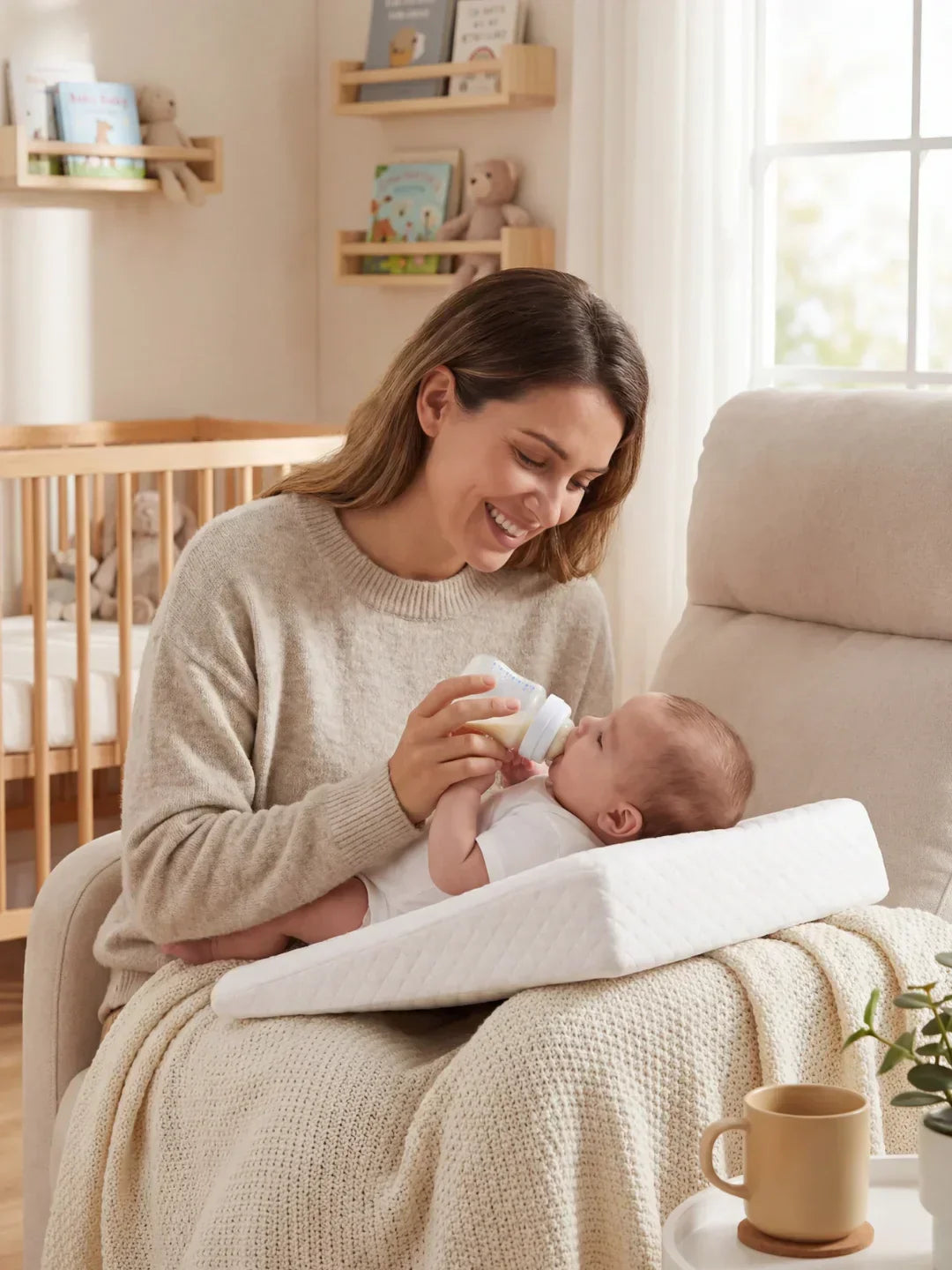 Memory Foam Wedge Pillow For Baby With Washable Cover