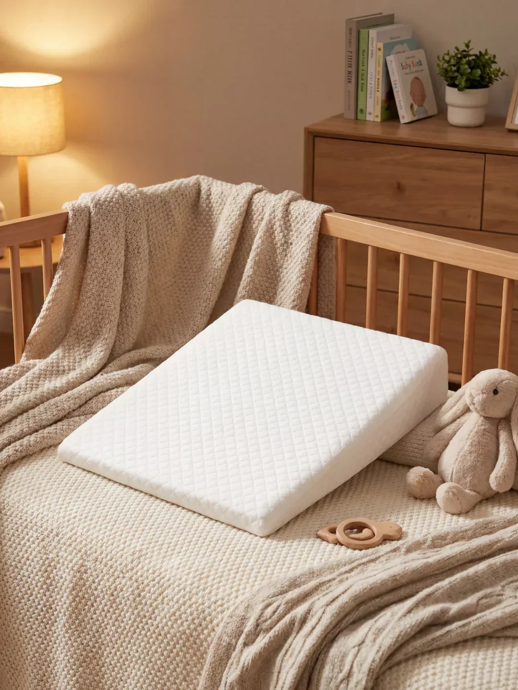 Memory Foam Wedge Pillow For Baby With Washable Cover