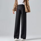 Maternity Pants, Wide-Leg Cotton Blend for Everyday Comfort