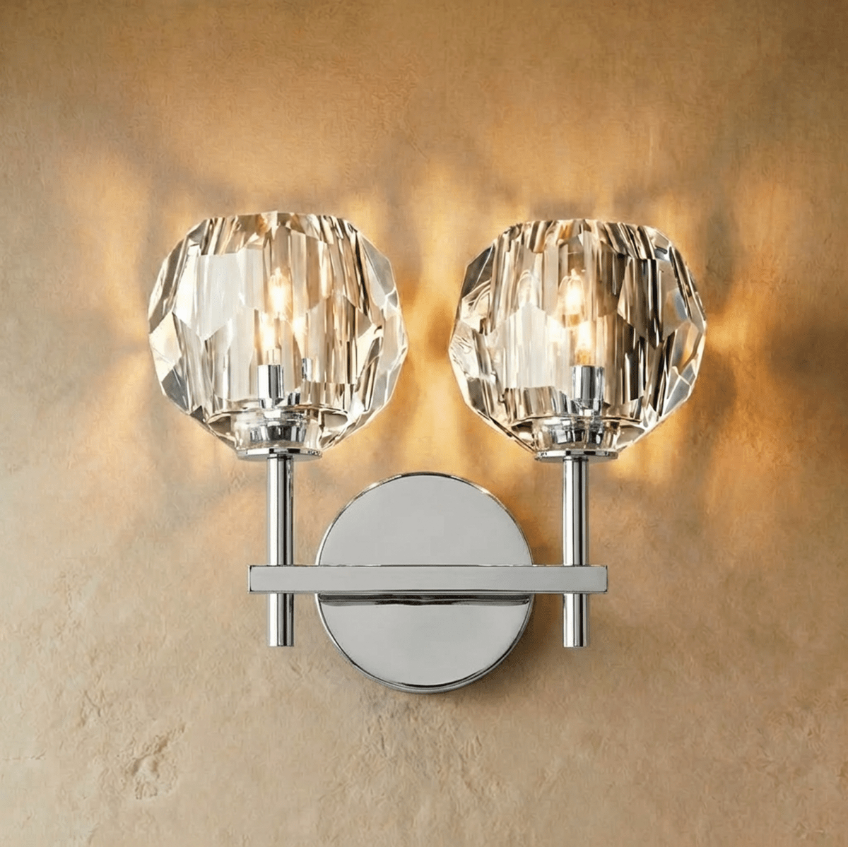 Argentia Crystaluxe Geborsteld IJzeren Wandlamp Voor Moderne Ruimtes  