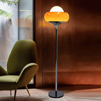 Lampa podłogowa Aurora Nova z kloszem ze szkła do wnętrz w stylu mid-century modern  