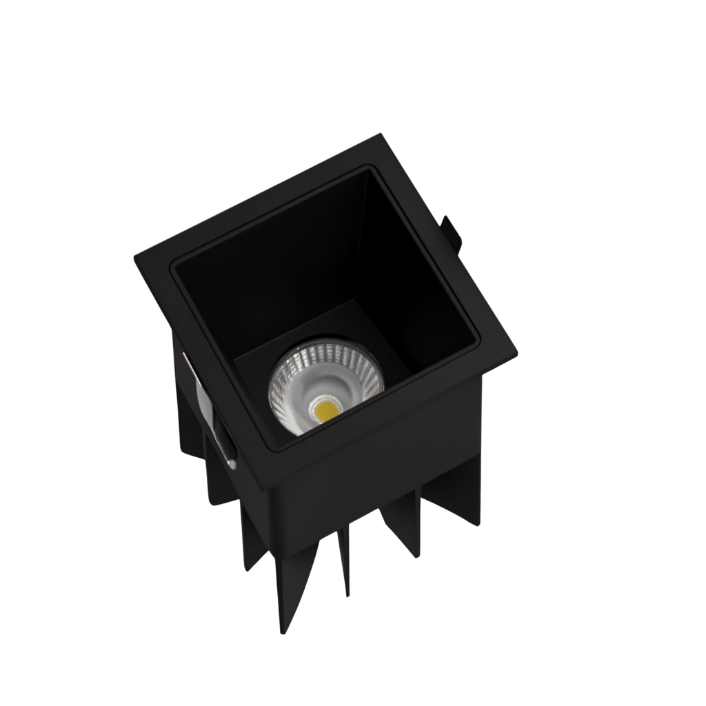 LumenForge Square IP65 infälld downlight med vit kant
