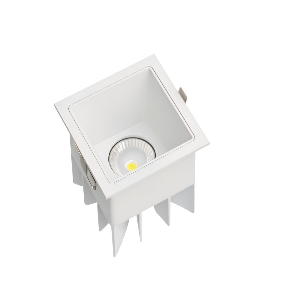LumenForge Square IP65 infälld downlight med vit kant