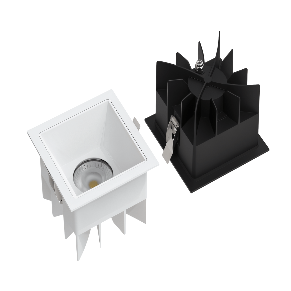 LumenForge Square IP65 infälld downlight med vit kant