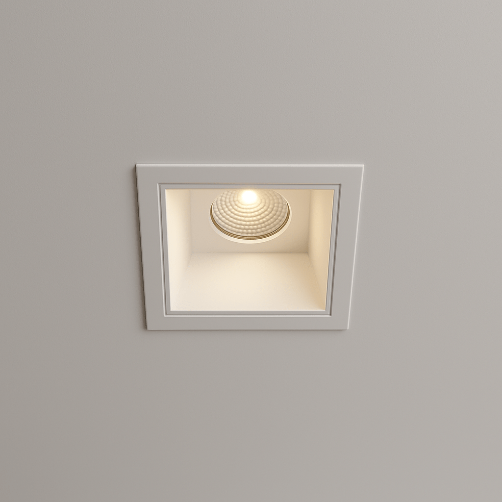 LumenForge Square IP65 infälld downlight med vit kant