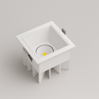 LumenForge Square IP65 infälld downlight med vit kant