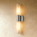 Aplique de pared Aurora de cobre y mármol para pasillos modernos
