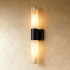 Aplique de pared Aurora de cobre y mármol para pasillos modernos