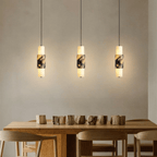 Organic Marble Vein Pendant Light With Architectural Diffused Glow
