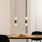 Organic Marble Vein Pendant Light With Architectural Diffused Glow