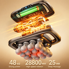 Body Reset – 20-hoved fulddækkende massager med rødt lys og dyb percussion lindring | Fioriscas