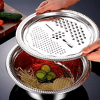 Ensemble de bassines en acier inoxydable fabriquées en Allemagne, trio de cuisine polyvalent | Fioriscas