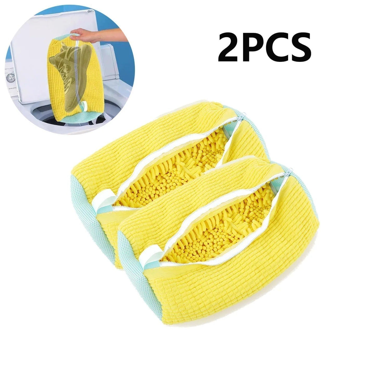 Lot de 2 sacs de lavage pour chaussures, pour protéger le linge à la maison | Fioriscas