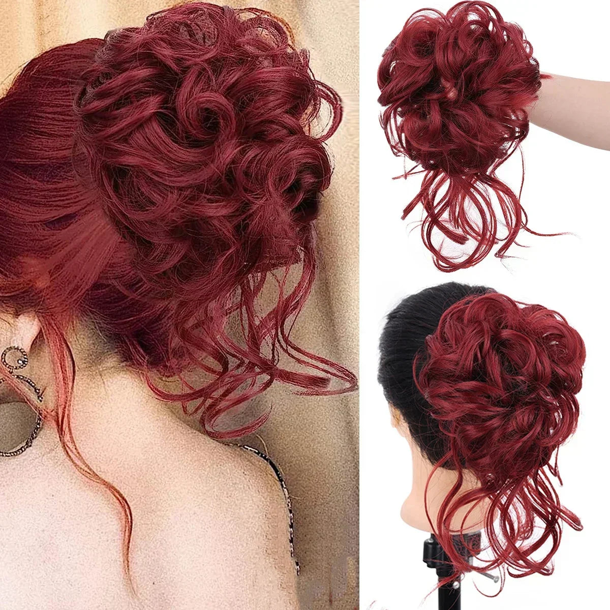 Curly Hair Bun – Clip-in Hair Piece with Volume and Natural Look