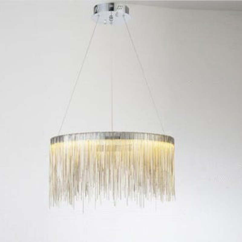 Arisha Quasten-Ketten Art Deco Pendelleuchte Silber/Gold Wohnzimmer/Flur | Fioriscas