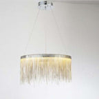 Arisha kvastkæde art deco pendellampe sølv/guld stue/gang | Fioriscas