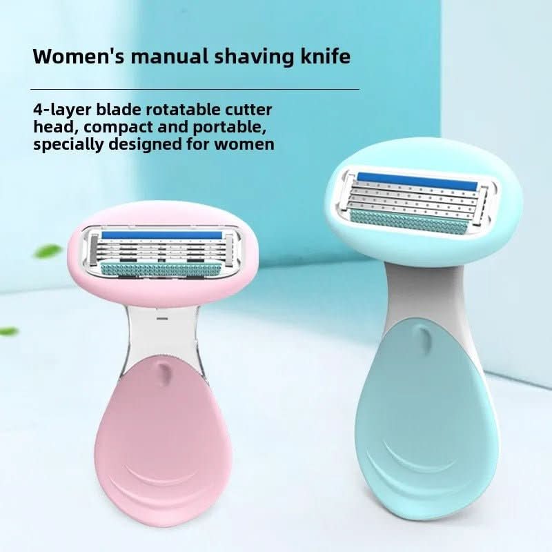 4-blade compact razor with storage box | Smooth skin on the go & at home - Fioriscas